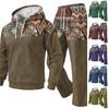 Men's Hoodie and Sweatpants Set with Elastic Waist, Casual Two Piece Outfit