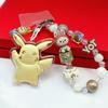 2026 Year of the Horse Wealth Charm Cute Gold Phone and Bag Lanyard with Cartoon Sticker Gift