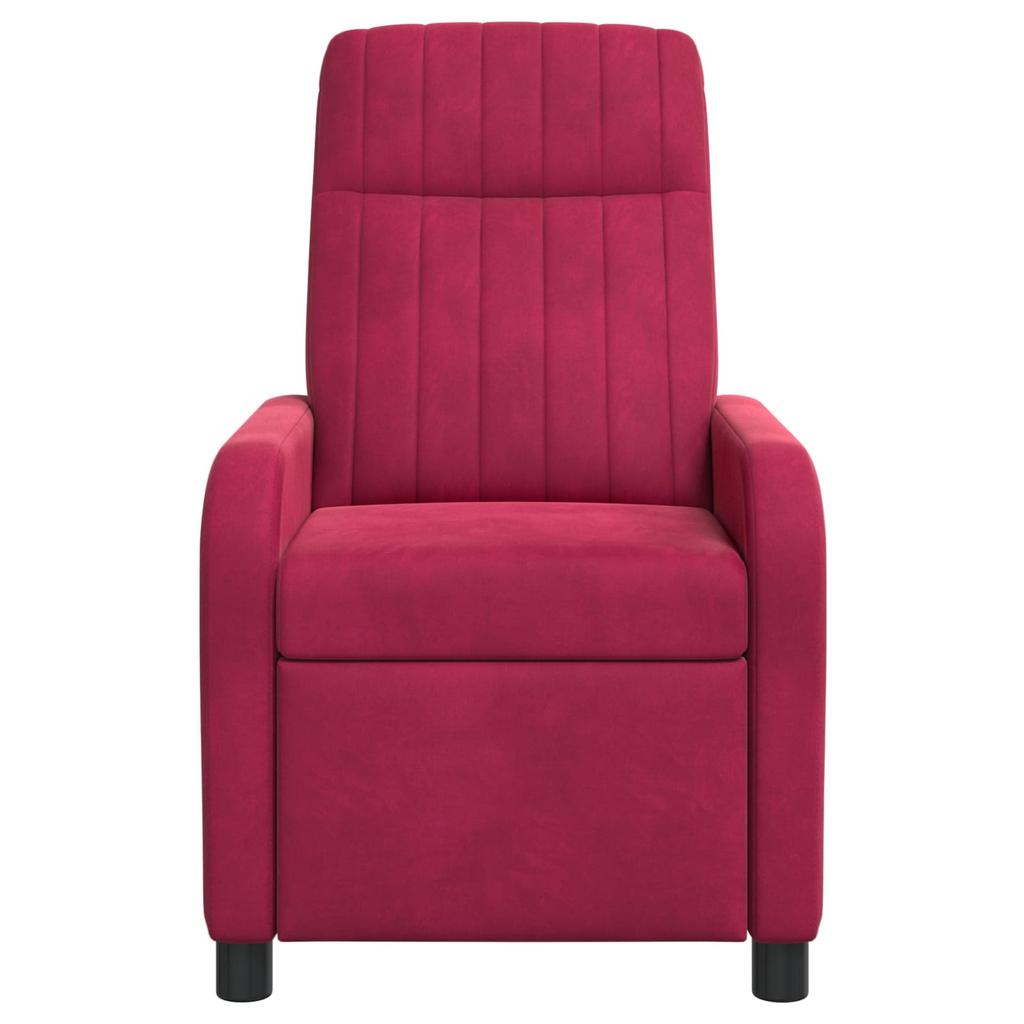 Recliner Chair Wine Red Velvet (V)