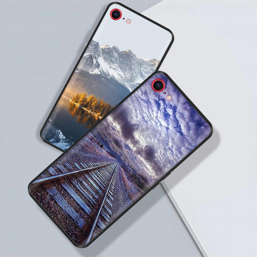 For iPhone SE 2020 Phone Case Funny Camera Protection Soft Liquid Silicone Back Cover for iPhone SE 2016 5 5S Cover for iPhoneSE