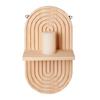 2Pieces Bohemian Wall Shelf Floating Shelves Oval Shape Storage Display Rack Hanging Shelf for Bathroom Bedroom Decors