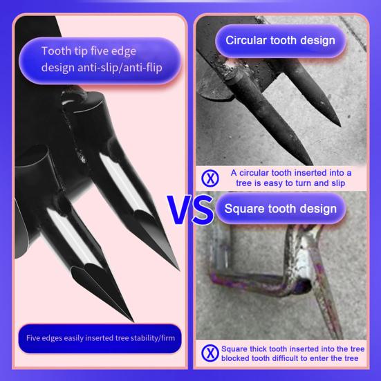 Juego de Picos para Trepar Árboles Acero Espuelas para Trepar Árboles Kit de Gaffs Árbol Endurecido a Alta Temperatura