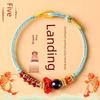 Wenchang Knot Ashore Bracelet Natural Amethyst Woven Hand Strap Men's and Women's Exam Postgraduate Entrance Examination Golden List Title Good Luck