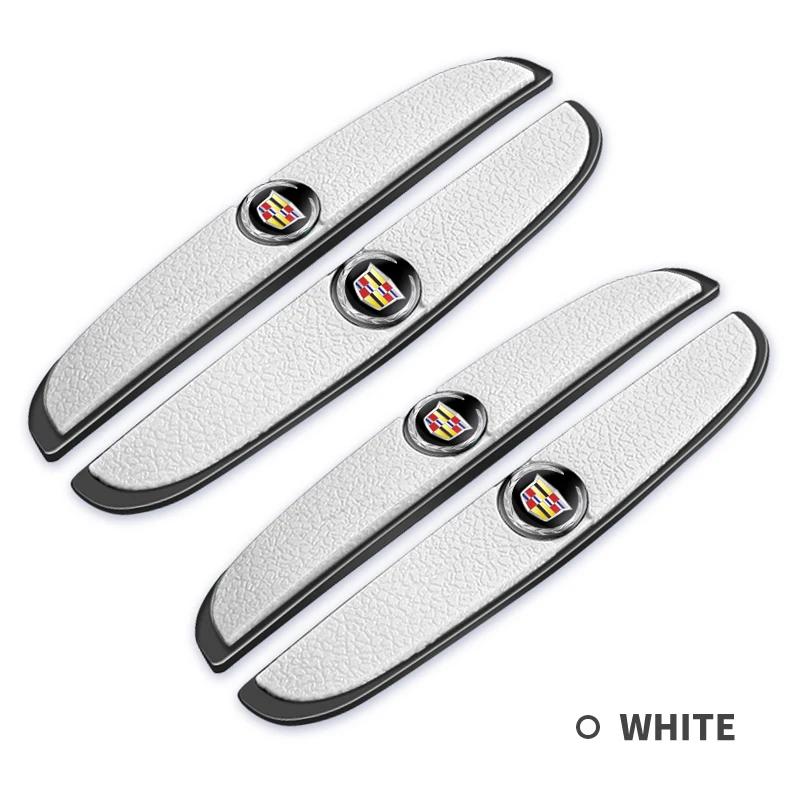 

4Pcs Car Door Bumper Anti-collision Rubber Stickers For Cadillac Emblem ESCALADE ATS BLS CT4 CT6 SRX STS XT4 XT5 SLR XT6 XTS