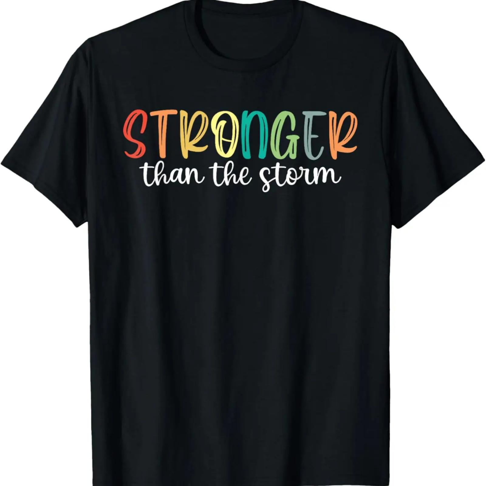 

Stronger Than The Storm Positive Motivational Inspirational T-Shirt XXXXXL чёрный
