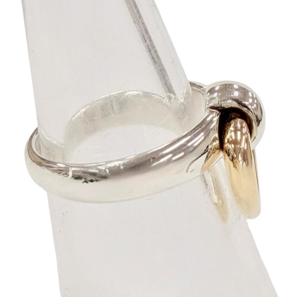 Excellent HERMES Ring ring Heart Knock Ring combination Silver 925 Women Used