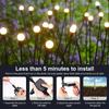 Solar Powered Garden Floor Lights, Star Burst Flickering Firefly Lights, Outdoor Courtyard Christmas Party Decorations