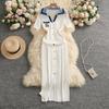 LYRIA Chic Fashion Sexy Wrap Hips Knitted Maxi Dress Women Brand Fashion Embroidery Sweater Dress Elegant Office Lady Vest