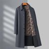 Men's Korean Style Detachable Down Liner Wool Overcoat, Winter 2025