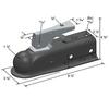 Trigger-Style Trailer Coupler - 1-7/8" Ball, 2" Channel - 2,000 lbs Trailer Coupler with Hardware Easy Remove Sticker