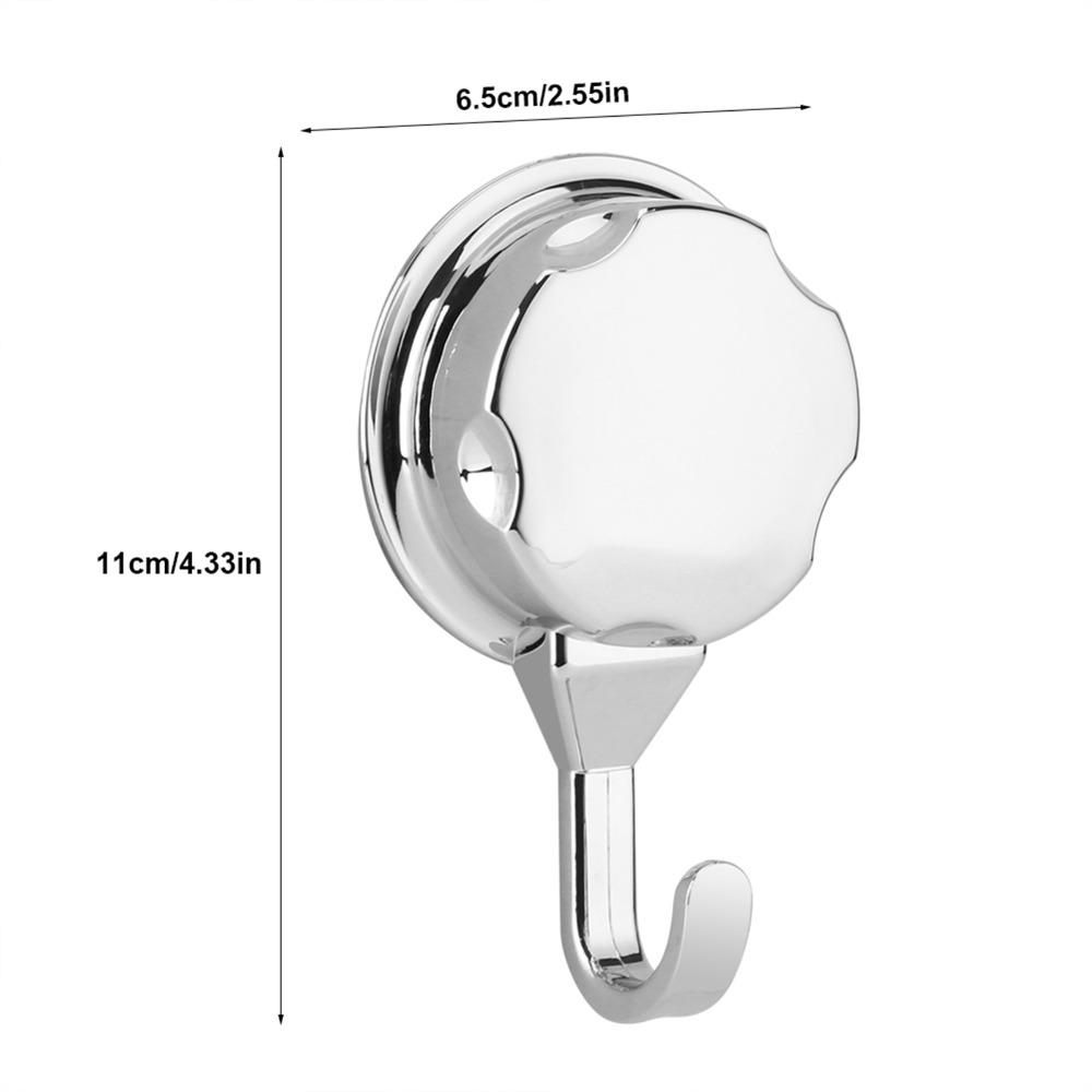 3 PCS Silver Suction Cup Hook ABS Robe Hook Versatile Towel Hook  Flat Smooth Surface