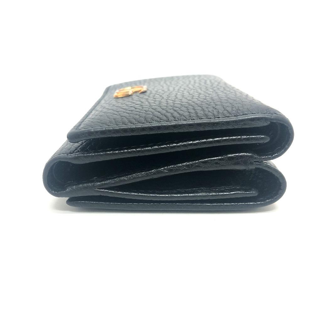 Gucci 474746 GG Marmont Compact Wallet Coin Compartment Trifold Wallet