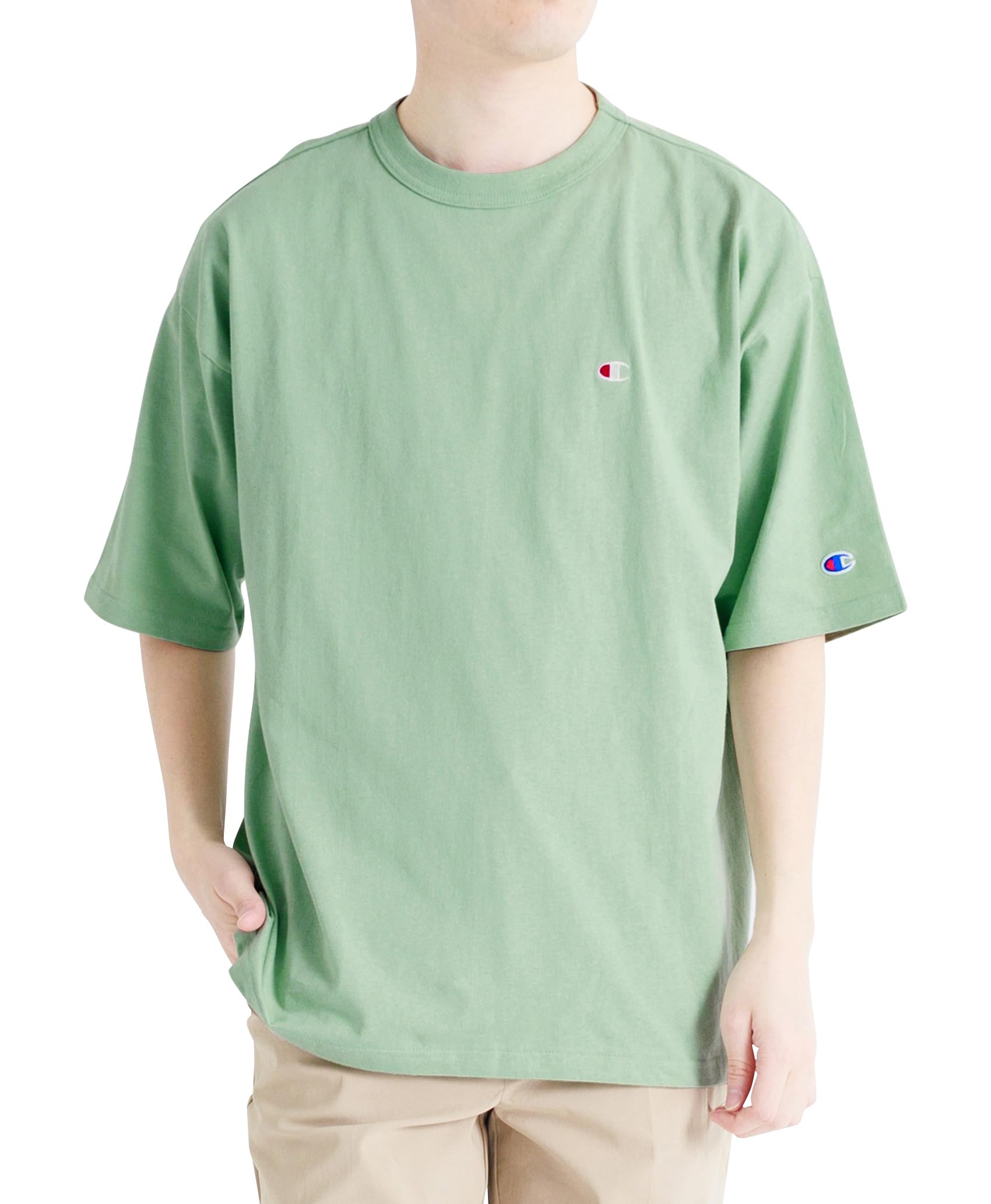 

BELLUNA STYLE Cotton Relaxed Fit Sleeve Stretch L Mint MEN S 100% 5/4 T-Shirt [Champion] Cool-to-the-Touch Men s 453243-024 мятный