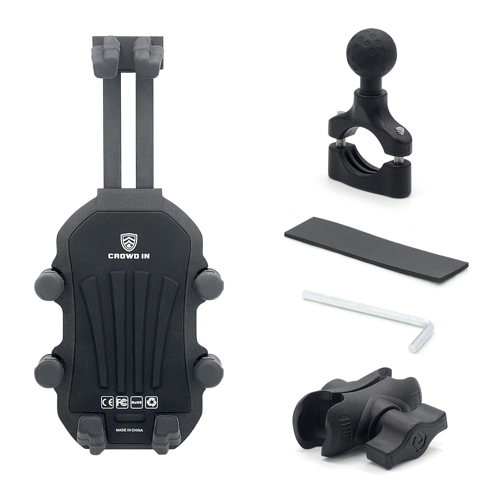 

Держатель для телефона на мотоцикле, электровелосипед, скутер, зажим для телефона, руль, боковой стеклянный держатель, подставка для мобильного телефона 4,9-8,1 дюйма 4