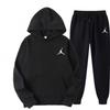 Versatile Unisex Autumn-Winter Hoodie & Jogger Set with Plus Velvet
