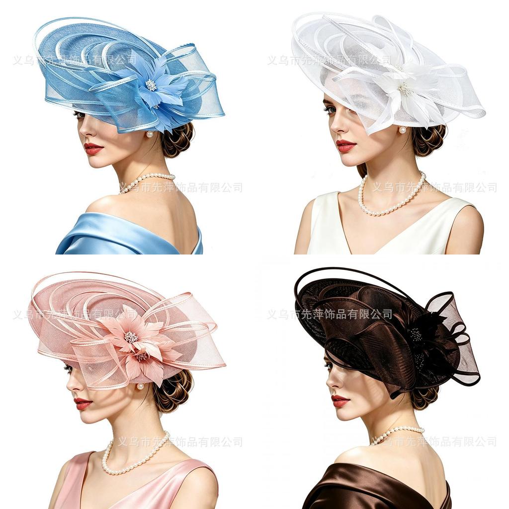 Vintage Flower Embellished Top Hat For Weddings And Costume Parties