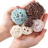 32PCS Rattan Ball White Wooden Brown Blue DIY Accessories Home Decorations Christmas Tree Ornament Wedding Party Supplies