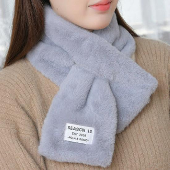 Versatile Faux Rex Rabbit Fur Scarf for Women – Warm Winter Neck Collar