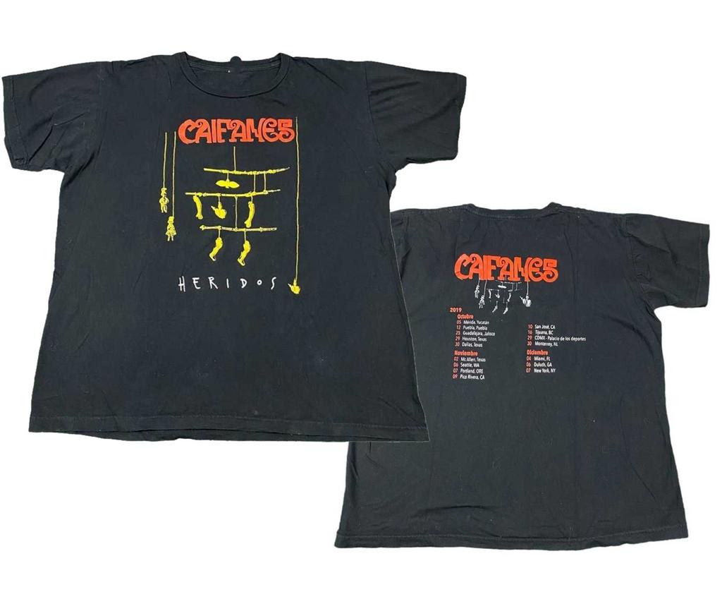 2 Sides Caifanes Spanish Rock Band Heridos Tour Shirt Black Unisex S-5XL 1V0457