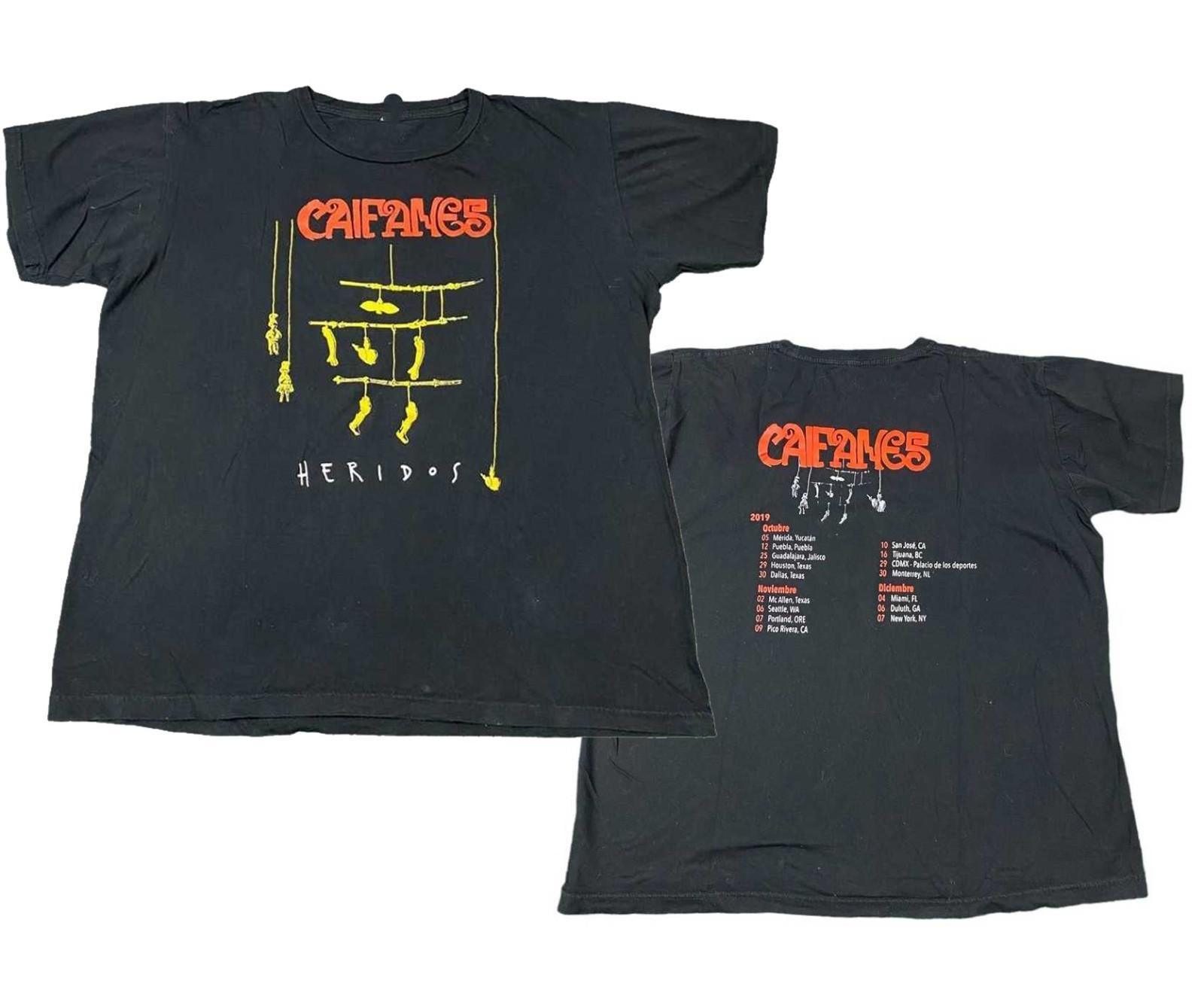2 Sides Caifanes Spanish Rock Band Heridos Tour Shirt Black Unisex S-5XL 1V0457 S