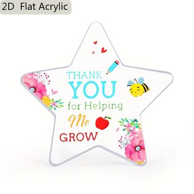 2D Flat Acrylic Star Shaped Decoration, Indoor and Outdoor Decoration - No Battery/electricity Required, Free Day Decoration, Shop Decoration,
