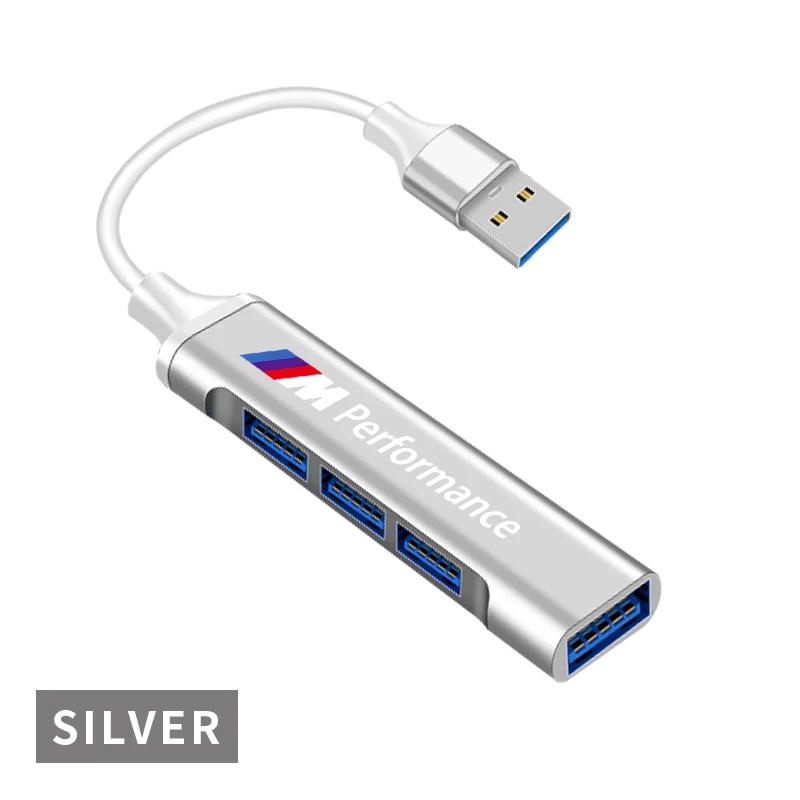 Fashion Car Styling Type-C Turn USB Adapter Multi Port Distributor Hub For BMW Performance F25 F26 F15 F16 E90 E91 E92 E60 E84