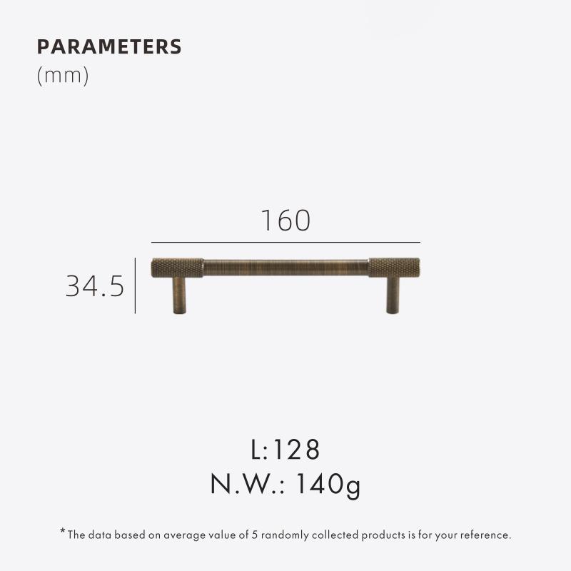 Dooroom Antique Brass Knurling Furniture Handles Long Round Modern Pulls Cupboard Wardrobe Dresser Shoe Box Drawer Cabinet Knobs