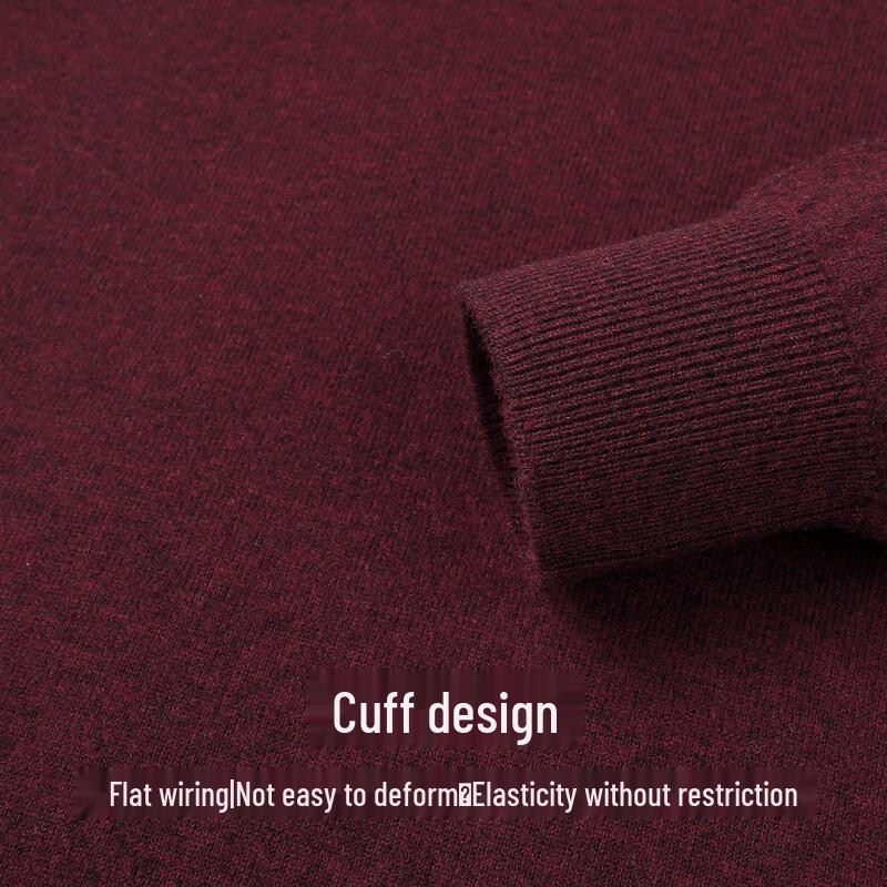 SNOWFLYING Men's V-Neck 100% Wool Pullover Sweater