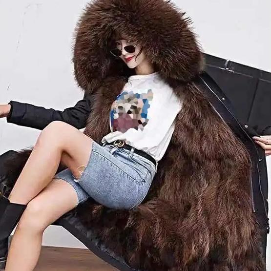 WTEMPO Autumn Winter Women Loose Detachable Faux Fur Lining Coats Large Size Solid Color Casual Hooded Jackets Women's Warm Long Parkas