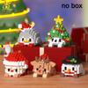HUIQIBAO MOC Christmas Model Elk Deer Santa Claus Building Block City Snow House Xmas Tree Bricks Set Toy for Children Kids Gift