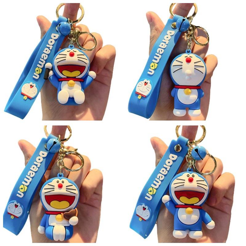 Keychain Doraemon Pvc Figurine Car Keyring Schoolbag Pendant Gifts Halloween