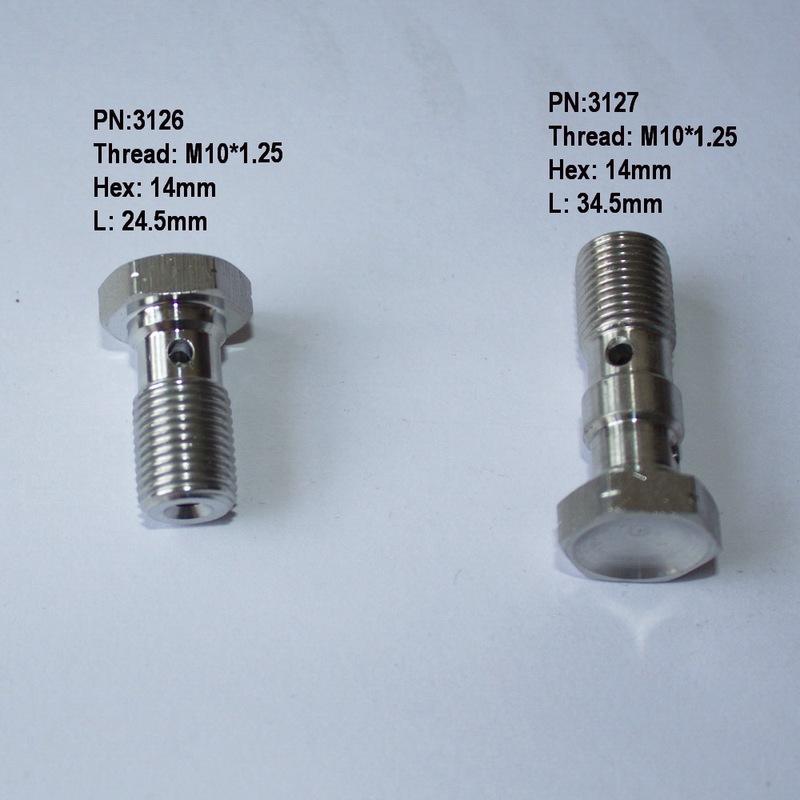 Stainless Steel Single Double Banjo Bolt M10x1 M10x1.25 For Brake Clutch Master Cylinder Caliper Pump