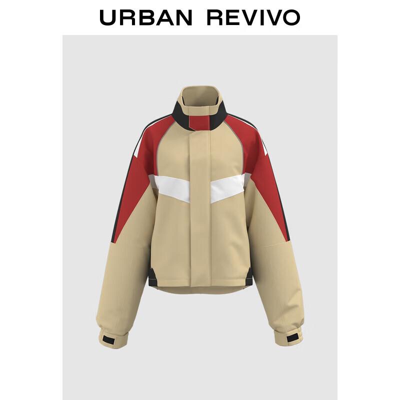 

Женская зимняя куртка UR с цветными блоками и воротником-стойкой M