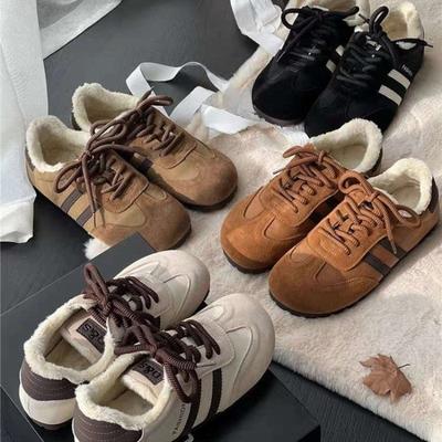 New Warm Cotton Shoes, Soft-soled Shock-absorbing Lace-up Sports and Casual Shoes for Women