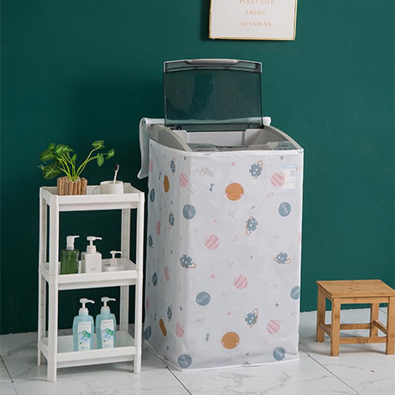 Top-Load/Front-Load Washing Machine Cover - Dustproof, Moistureproof & Mildewproof, Zippered PEVA Material