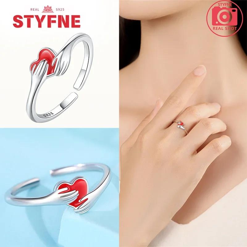 Copper Heart-Shaped Series Open Rings Pink Love Irregular Shape Ring Appropriate For WomenS High-End Jewellery Gifts