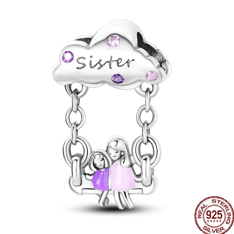 Copper Love Blessing Diamond Love Family Friendship Love Charm Beads Suitable For Pan Original Bracelet Diy