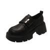 Platform-soled retro loafers women's British-style small leather shoes women's autumn 2025 new high-heeled jk single shoes