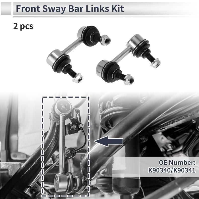 X Autohaux Front Stabilizer Bar Links No Bushing for ACURA CL 2001 - 2003 No.K90340/K90341