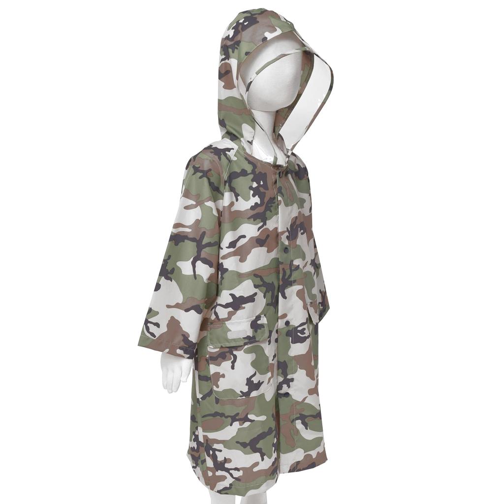 COLORFUL CANDY STYLE Raincoat and Rain Poncho Set of (110cm) 2, Camouflage/Khaki, B8007300-BTR