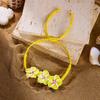 Boho Plumeria Flower Bracelet for Women Polymer Clay Hawaiian Frangipani Charm Braided Rope Bracelets Summer Beach Jewelry Gift