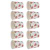 10Pcs Party Tableware Disposable Strawberry Pattern Tableware Set for Birthday Parties Seaside PartiesPaper Cup