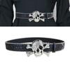 Glitters Punk Leather Belt with Rhinestones Casual Wear Waistband Western Belt for Western Wear and Trousers