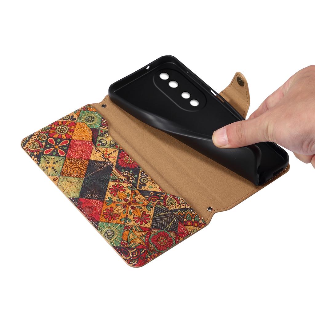 For Honor 90 Case Floral Pattern Leather Phone Cover with Wallet Stand