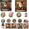Natural Wood Holiday Accents Wooden Christmas Hanging Pendant, Snowman/Santa Claus/Gnome Ornament with Tree Ornaments Hemp Rope for Indoor Outdoor