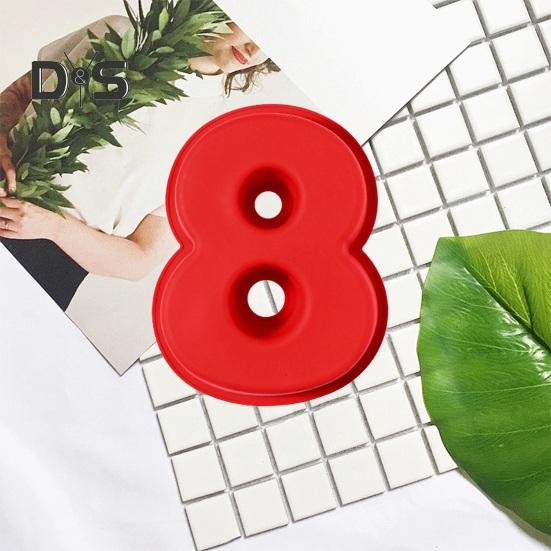 3D Digital Cake Mold Silicone Nonstick Number Cake Pan for Cakes High Low Temp Resistant Anti-Slip Texture Surprise Birthday Bread Mold