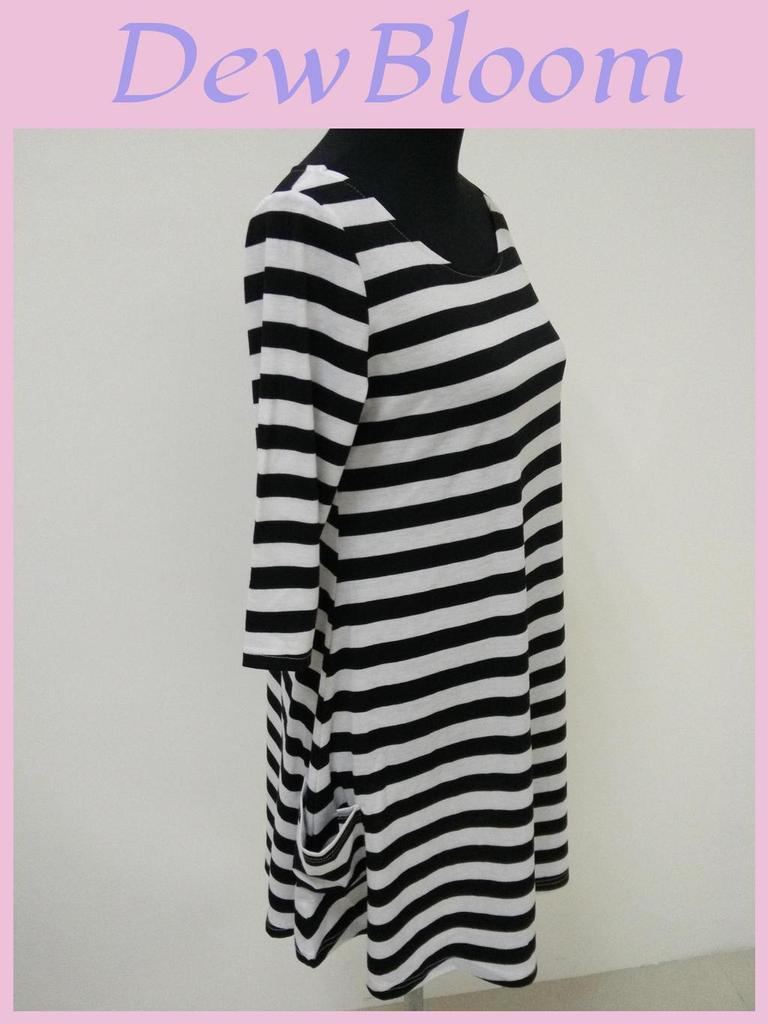 Charming Parent-child Dress Clothes Set Featuring Striped Half Sleeve Baby Girl Dress