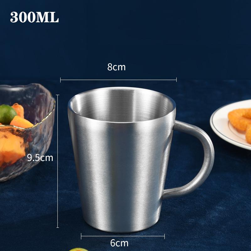 304 Stainless Steel Beer Mug Water Cup Anti Scaling Anti Fall Restaurant Tea Cup Coffee Drink Cup