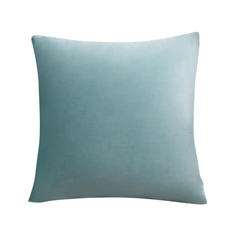 New Solid Color Nordic Velvet Pillow Sofa Office Living Room Simple Plush Cushion Bedroom Bedside Pillow