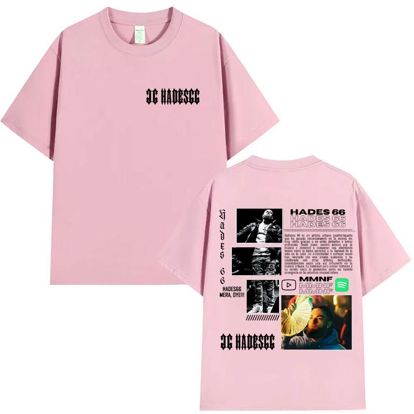 Hades66 Hip Hop Rapper TShirts Y2K Fun T Shirts 2025 Cotton Popular Tee Shirt Mens Short Sleeve Print Casual Clothes Streetwear